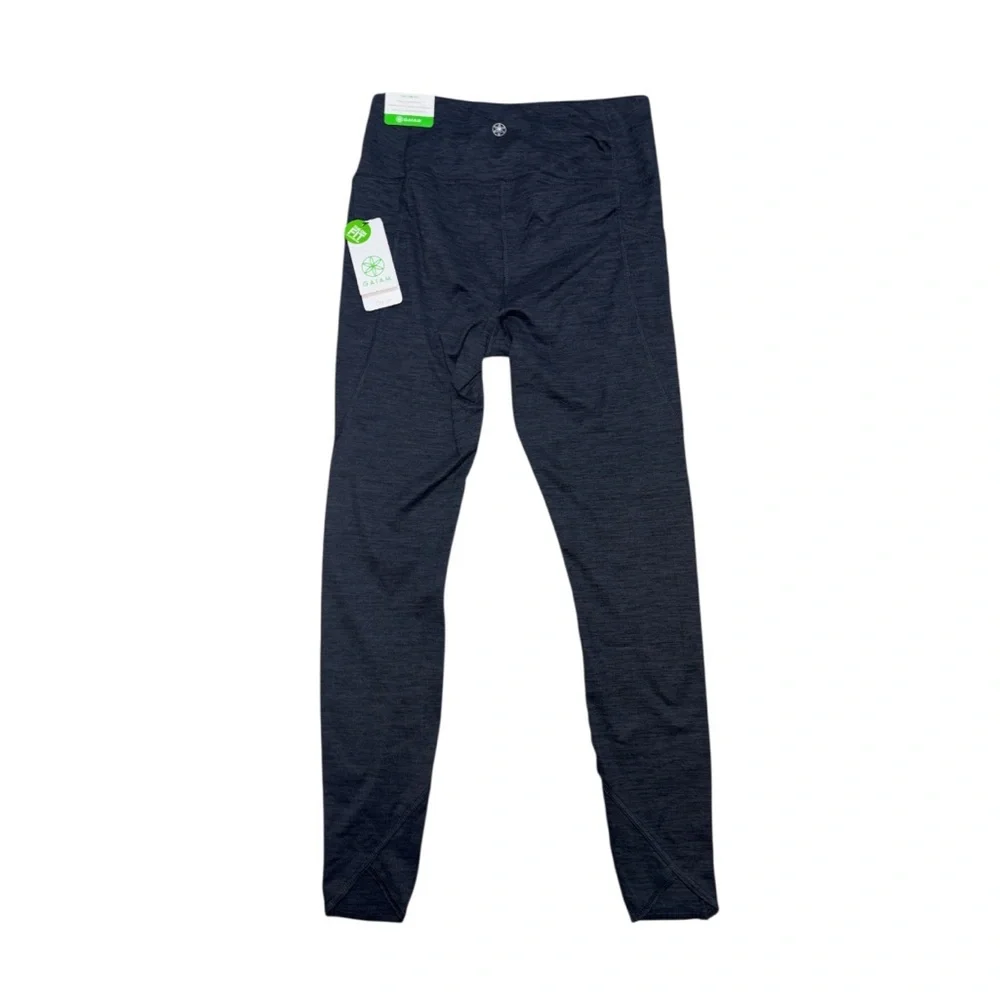 NWT Gaiam OM 7/8 High Rise‎ Petal Marled Legging Allover In Black Heather Size S - Picture 8 of 8